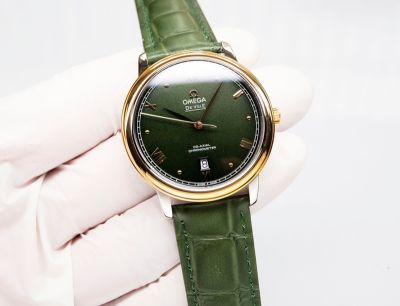 Omega De Ville 39.5MM for Men 32.7MM for Women 8215 Movement Green Dial Watch